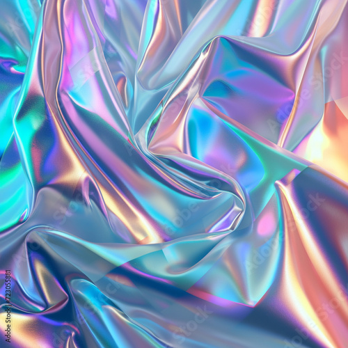 Abstract geometric crystal background with holographic texture, ai technology