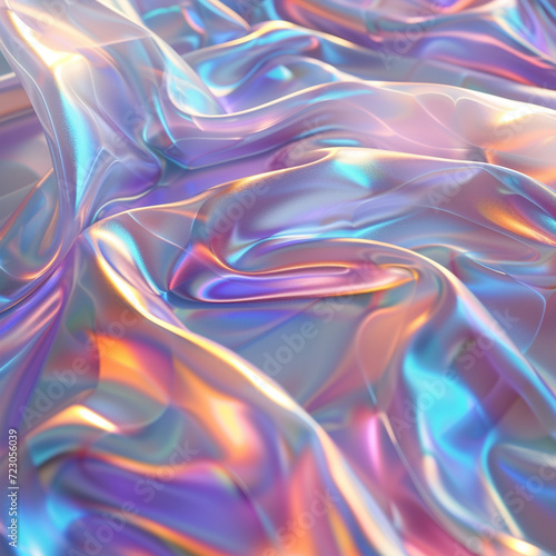 Abstract geometric crystal background with holographic texture, ai technology