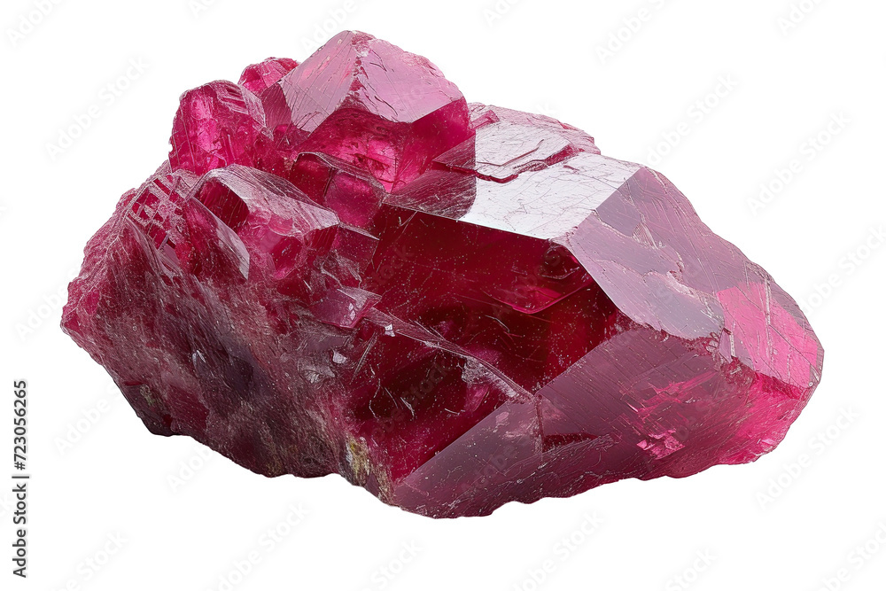 Red quartz. A single crystal, a stone of a bloody, maroon color. Macro photo, close view on transparent background Red quartz. A single crystal, a stone of a bloody, maroon color. Macro photo, close view on transparent background