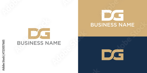 alphabet letters GD logo vector icon