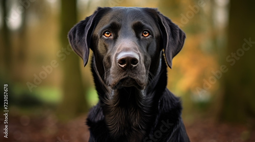 Portrait of a labrador, looking straight into the camera
