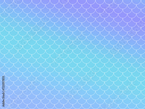 Holographic rainbow background with mermaid scales. Scaled dragon underwater sea texture. Marine underwater background