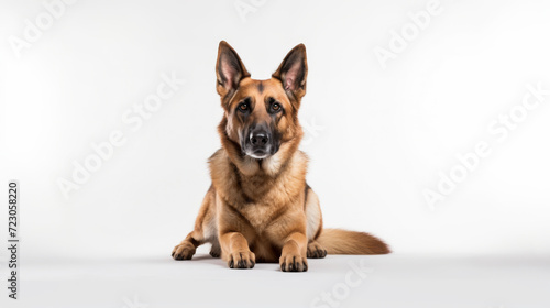 Portrait of a german shepherd  looking straight into the camera