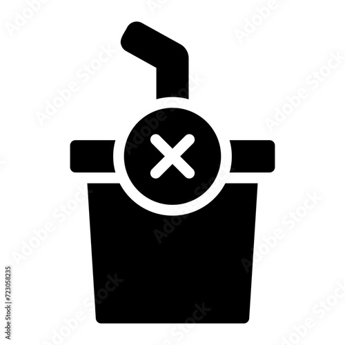 skip the straw glyph icon