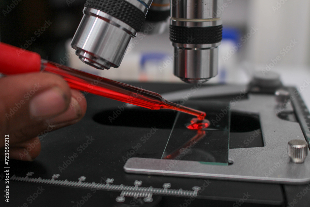 Research and innovation in a laboratory full of scientific formulas Research and innovation in a laboratory full of scientific formulas