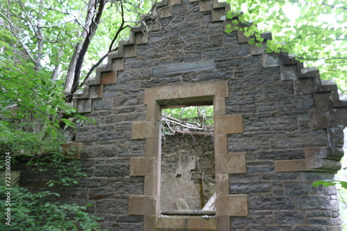 Fototapeta Naklejka Na Ścianę i Meble -  Dunalastair estate, ruins of former house