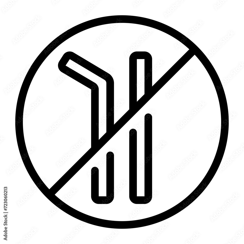 no plastic line icon no plastic line icon