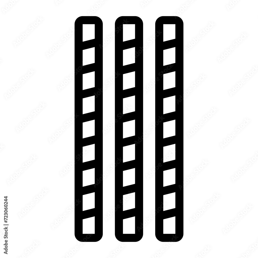 paper straw line icon