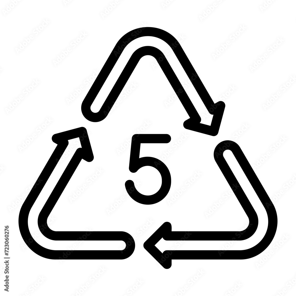 polypropylene line icon polypropylene line icon