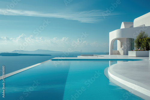 Large private pool by the ocean in a beautiful villa