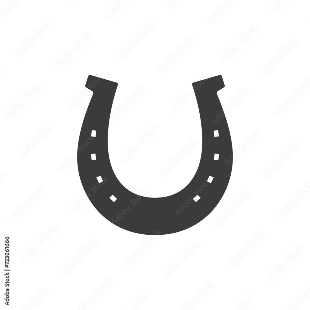 Horseshoe graphic icon. Good luck symbol isolated on white background. Vector illustration Horseshoe graphic icon. Good luck symbol isolated on white background. Vector illustration