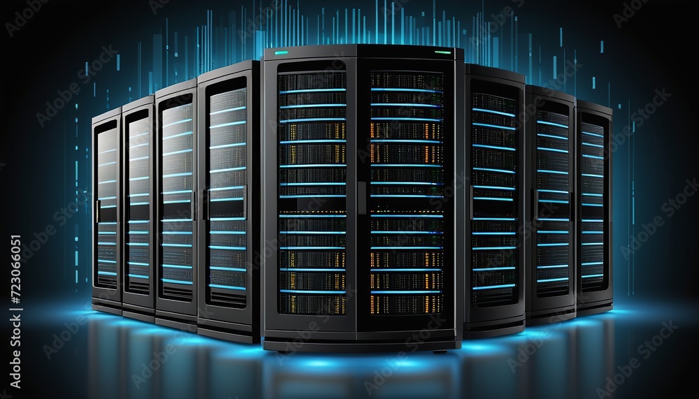 Detailed Vector Illustration of Data Server Detailed Vector Illustration of Data Server