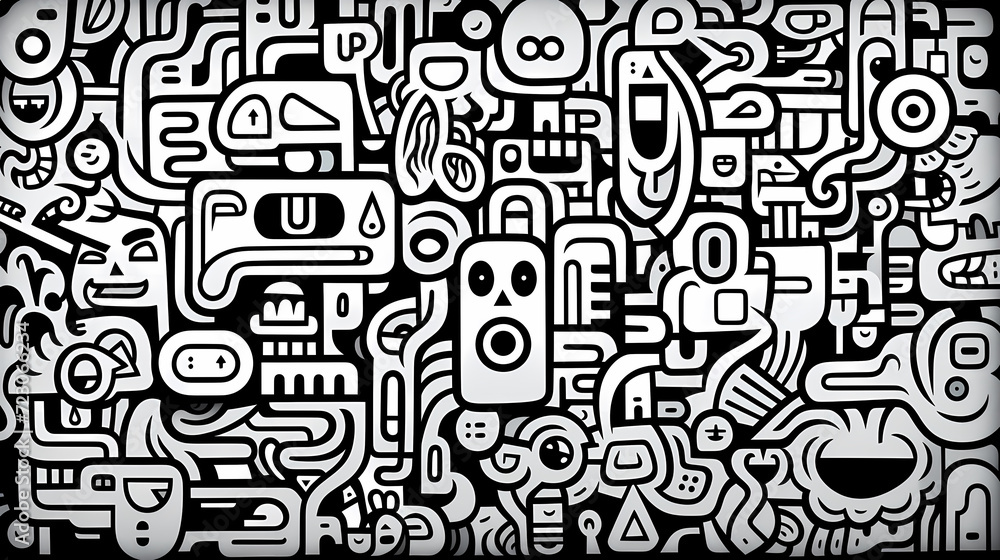 Cute graffiti art abstract background poster web page PPT, art background