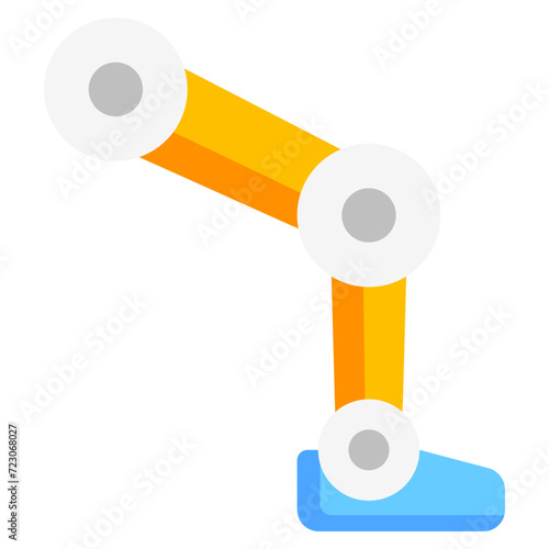 Exoskeleton multi color icon. relate to robotic engineering and technology theme. use for UI or UX kit, web and app development.