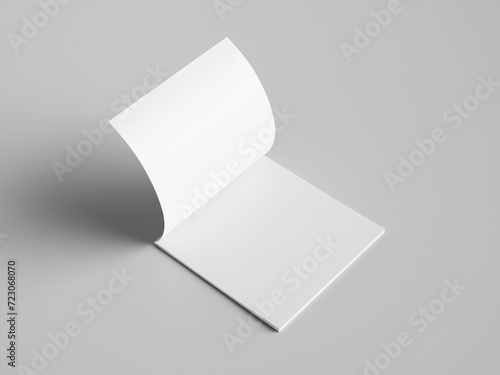 Blank square brochure mockup