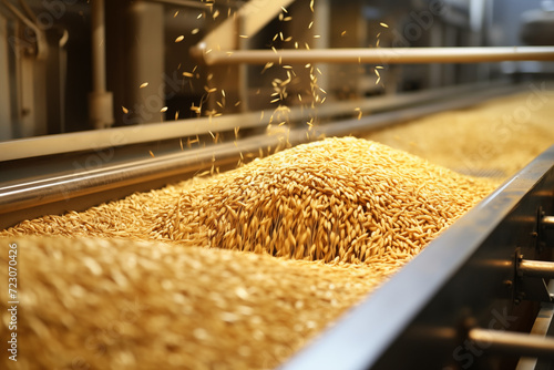 Process of machine drying treatment of freshly wheat grains in the factory