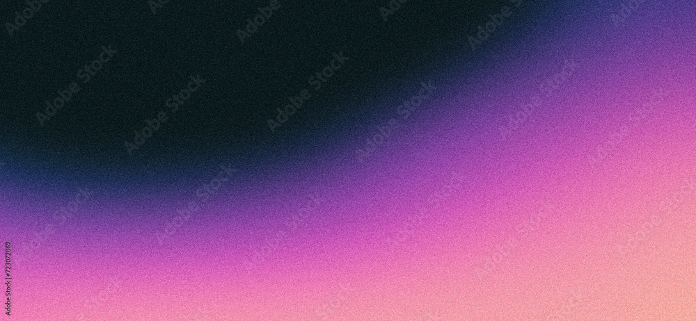 Abstract dark purple orange black grainy gradient background glowing pink magenta vibrant noise texture, colorful retro banner design - obrazy, fototapety, plakaty 