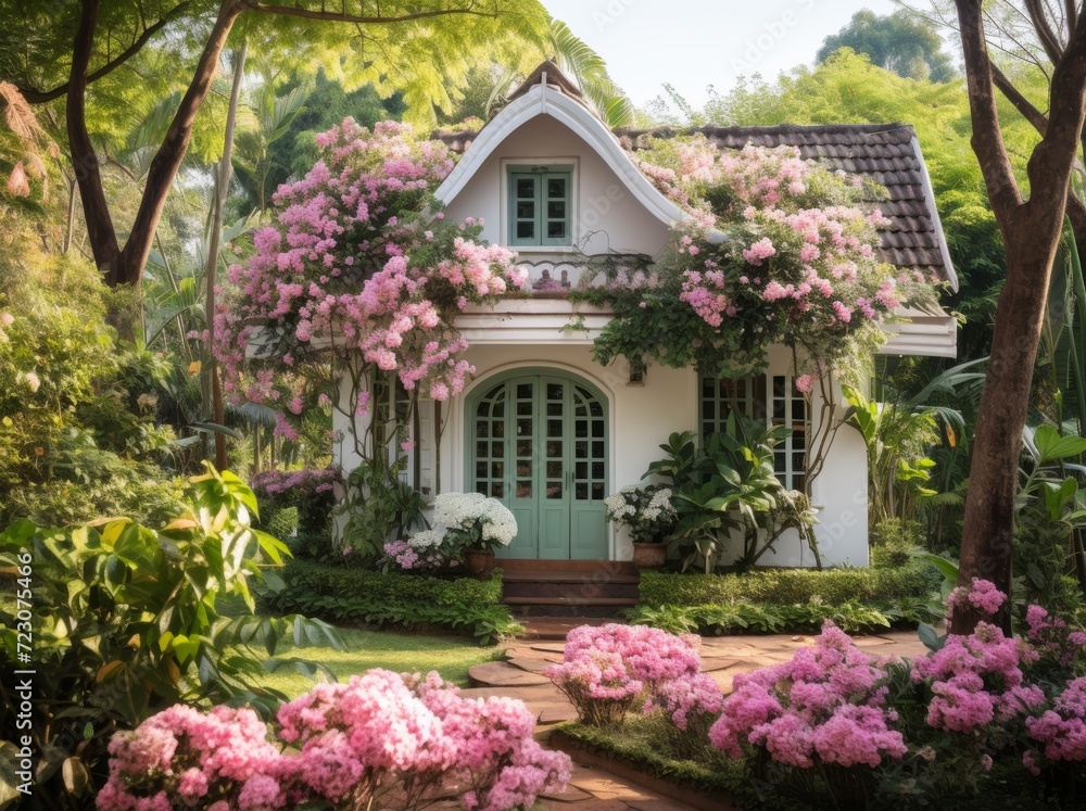 Charming cottage nestled in beautiful landscaping, cottage downsizing image