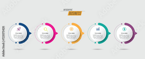 Timeline infographics business design with icons and elements can be used for workflow layout, diagram. Business concept with 3 options, steps or processes.