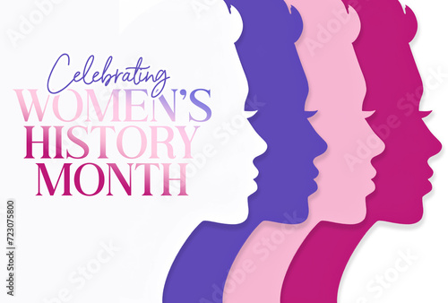 Women's History Month is observed every year in March, empower women creative template © Khurram Shahzad