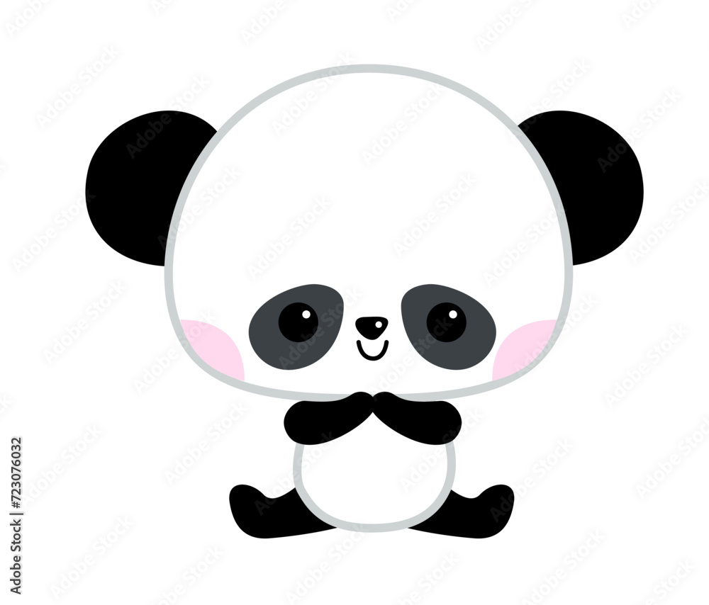 幼児向けのかわいいパンダのキャラクターイラスト 幼児向けのかわいいパンダのキャラクターイラスト
