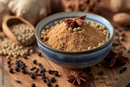 chinese five spice powder in a bowl