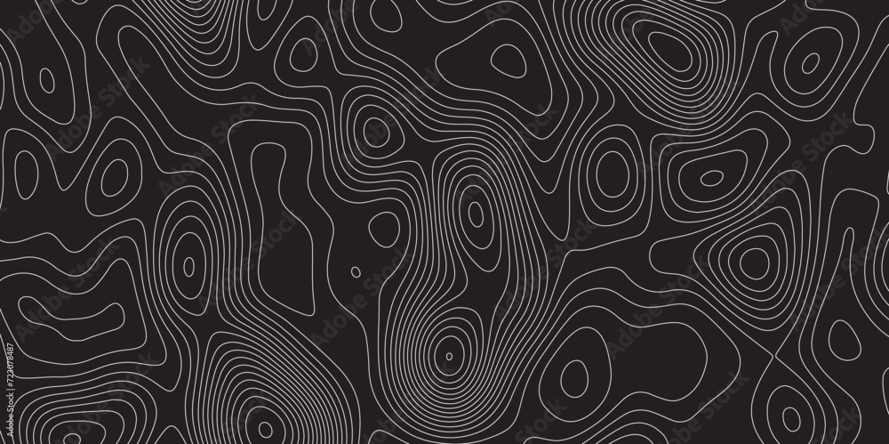Abstract white on black background Topographic line map pattern. Contour elevation topographic and textured Background Modern design with White background with topographic wavy patte. Abstract white on black background Topographic line map pattern. Contour elevation topographic and textured Background Modern design with White background with topographic wavy patte.