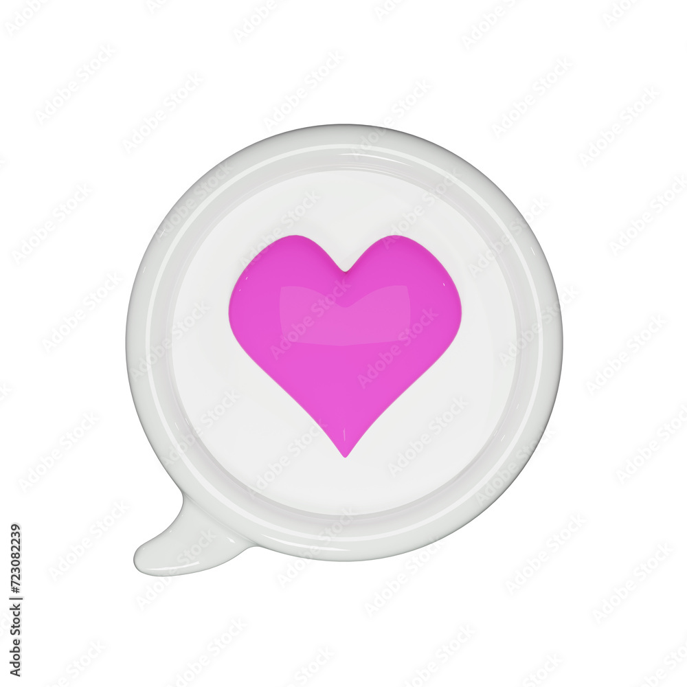 3d love massage icon in valentine's day 3d love massage icon in valentine's day