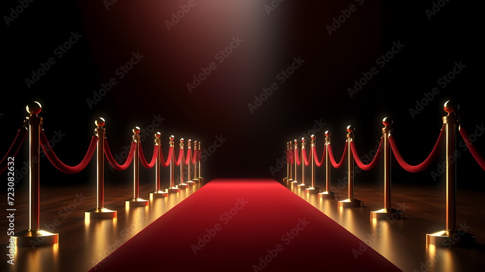 Red carpet staircase background, VIP entrance, night awards ceremony Red carpet staircase background, VIP entrance, night awards ceremony