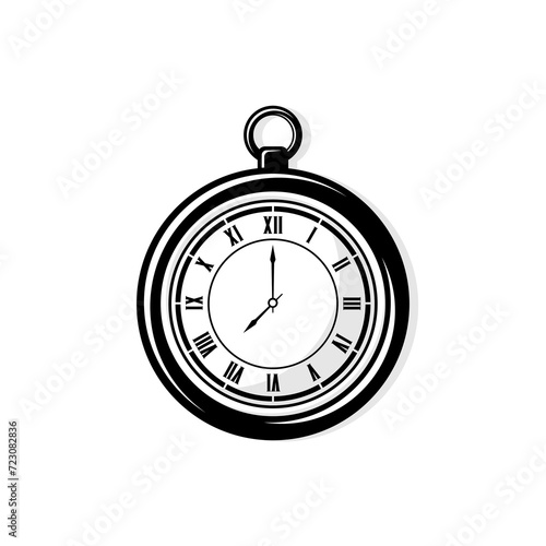 simple classic clock vector design