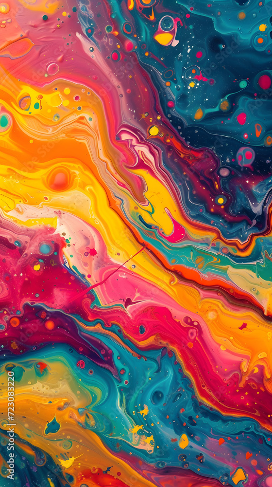 Background of smeared bright paints 

