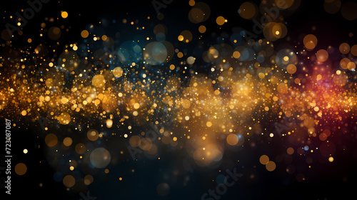 Abstract glitter lights background, blurred bokeh effect, holiday decoration background © jiejie
