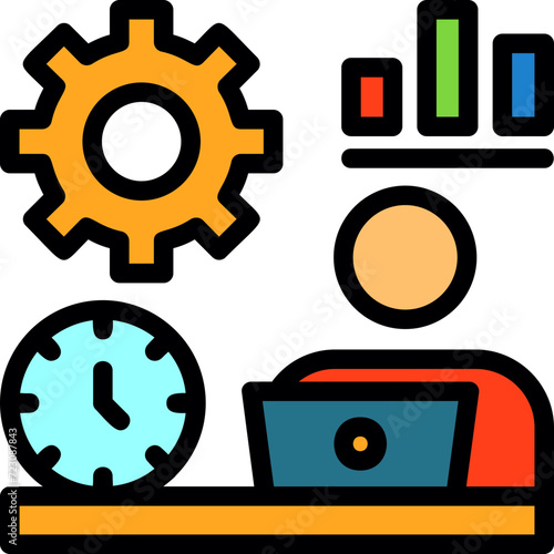 Remote work efficiency Icon