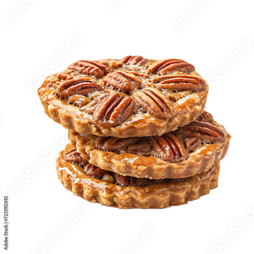 pecan pie cookies isolated transparent or white