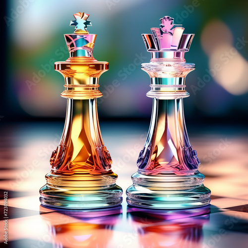 glass chess pieces