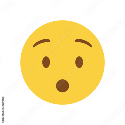 Shocked sad face emoji vector