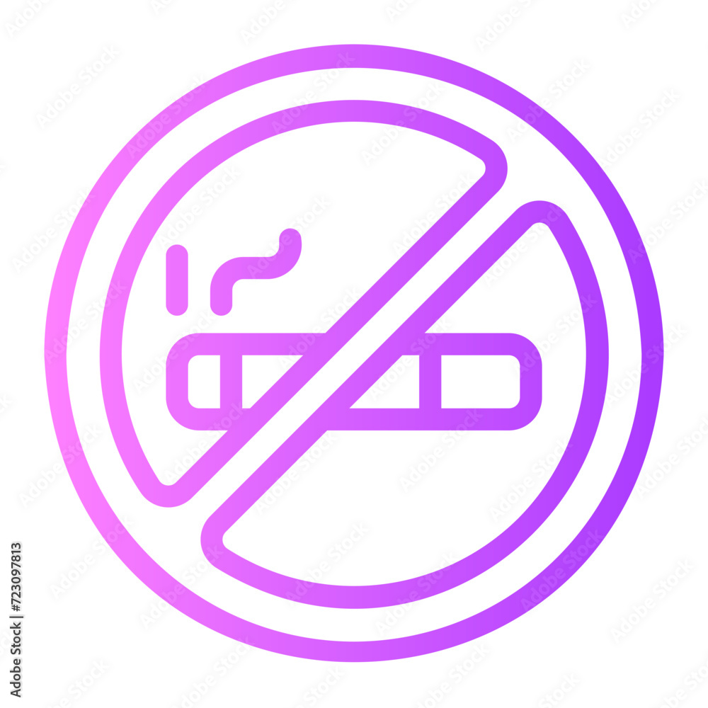 no smoking gradient icon no smoking gradient icon