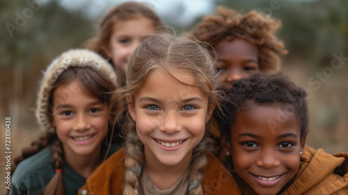 様々な人種の笑顔の子供達 © Haru Works