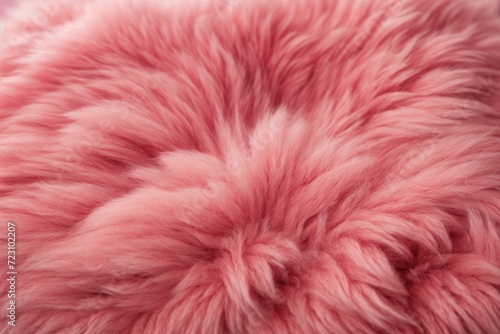 pink fur texture top view pink sheepskin background