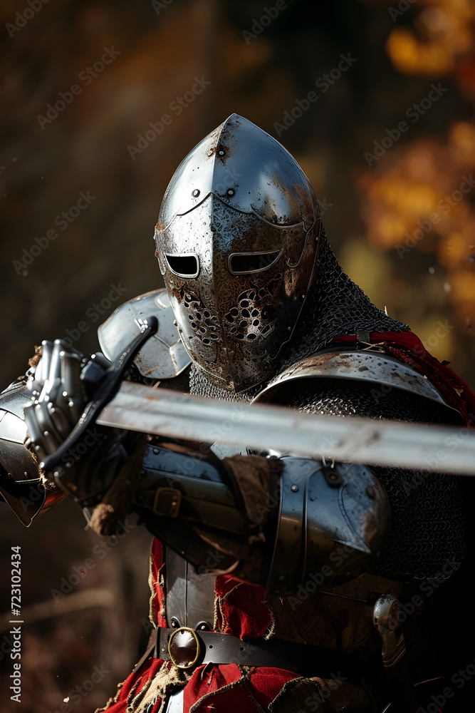Medieval soldiers fighting in battle Medieval soldiers fighting in battle