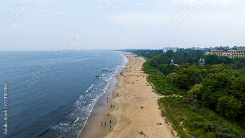 Plaża w Sopocie morze baltyckie