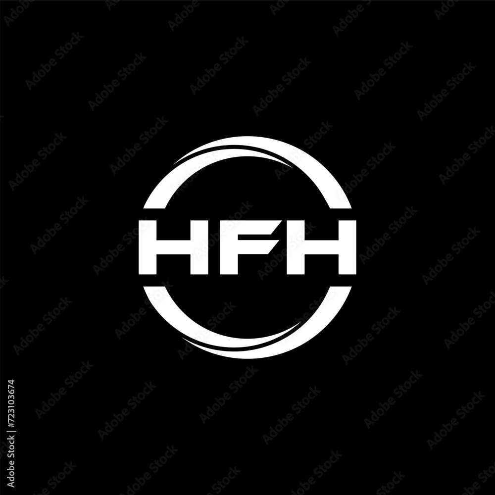 HFH letter logo design with black background in illustrator, cube logo, vector logo, modern alphabet font overlap style. calligraphy designs for logo, Poster, Invitation, etc. HFH letter logo design with black background in illustrator, cube logo, vector logo, modern alphabet font overlap style. calligraphy designs for logo, Poster, Invitation, etc.