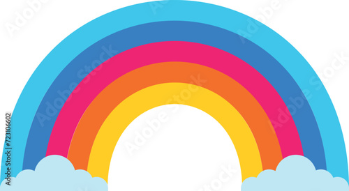 Rainbow in the sky in lgbt style and clouds
