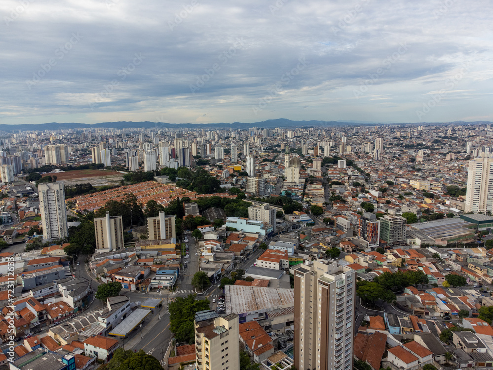 Fototapeta premium São Paulo Metropolis seen from above in the east zone region