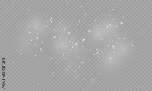 Dust Light PNG.Light Effects Background. Glowing Christmas Dust Backdrop with Bokeh Confetti and Sparkle Overlay Texture  Ideal for Stock and Design Projects.  