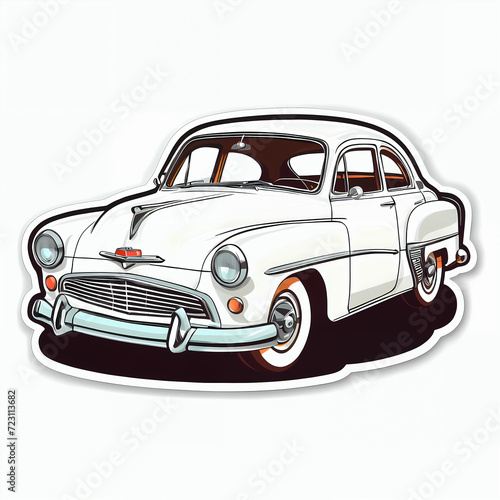 Vintage Yellow Classic Car Illustration - Retro Automobile Model with a Nostalgic Charm  Perfect for Automotive Designs  Travel Themes  and Toy Enthusiast