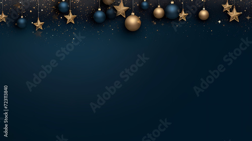 Christmas ball background, Christmas and New Year holidays concept with copy space for text