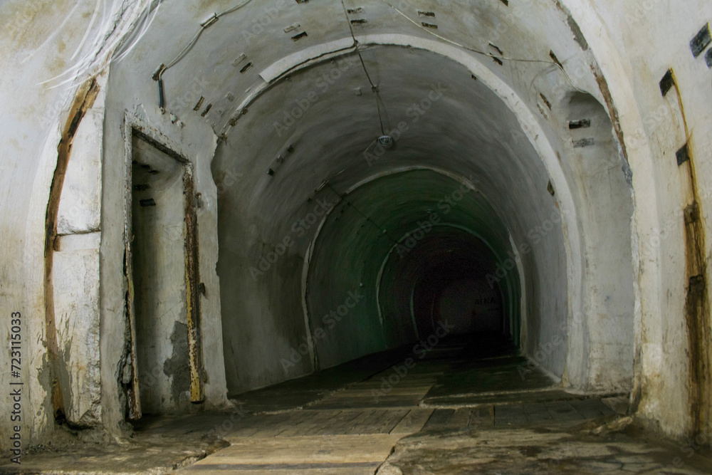 Naklejka premium World War II bunker, Arpad line in Transcarpathia, Ukraine