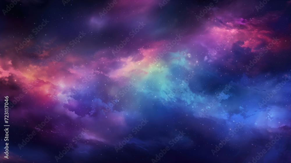 Colorful space galaxy background