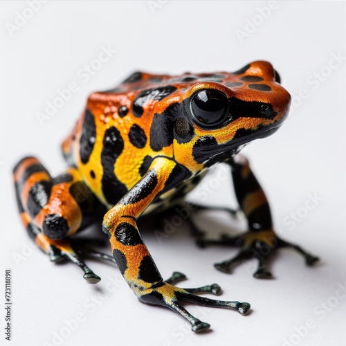 yellow-banded poison dart frog, Dendrobates leucomelas